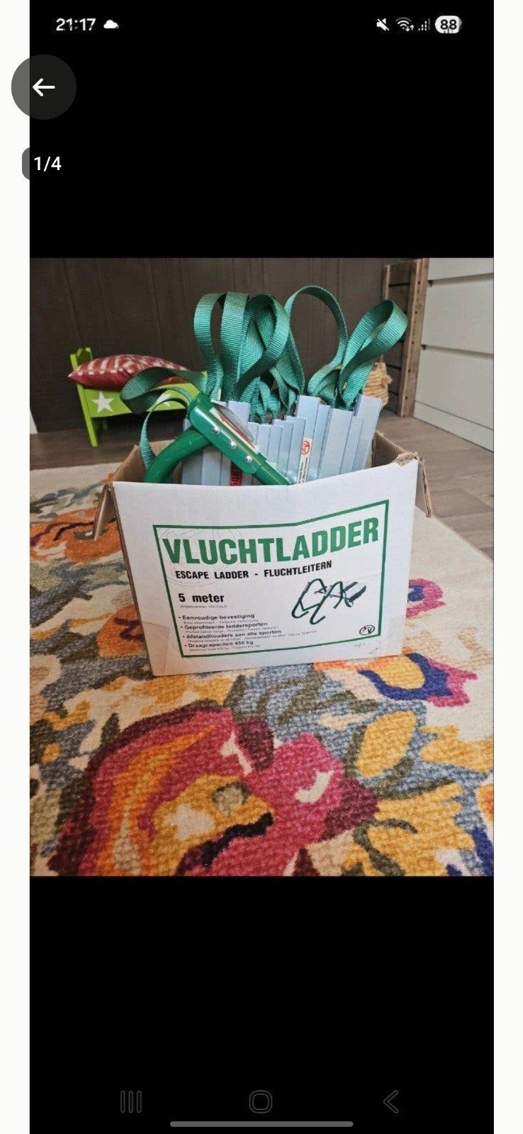 5 meter vluchtladder - Zo goed als nieuw, Ophalen, Zo goed als nieuw, 4 meter of meer