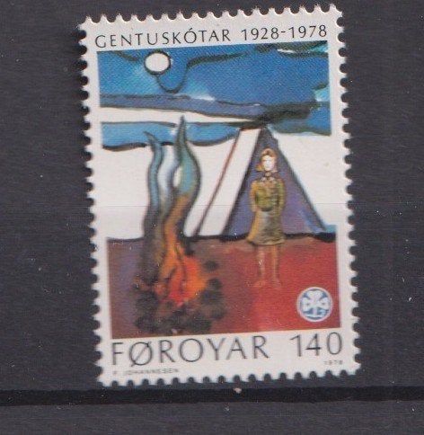 Føroyar (Faeröer) 1978; Meisjes Scouting - Mi 41.**PF., Ophalen of Verzenden, Denemarken, Postfris
