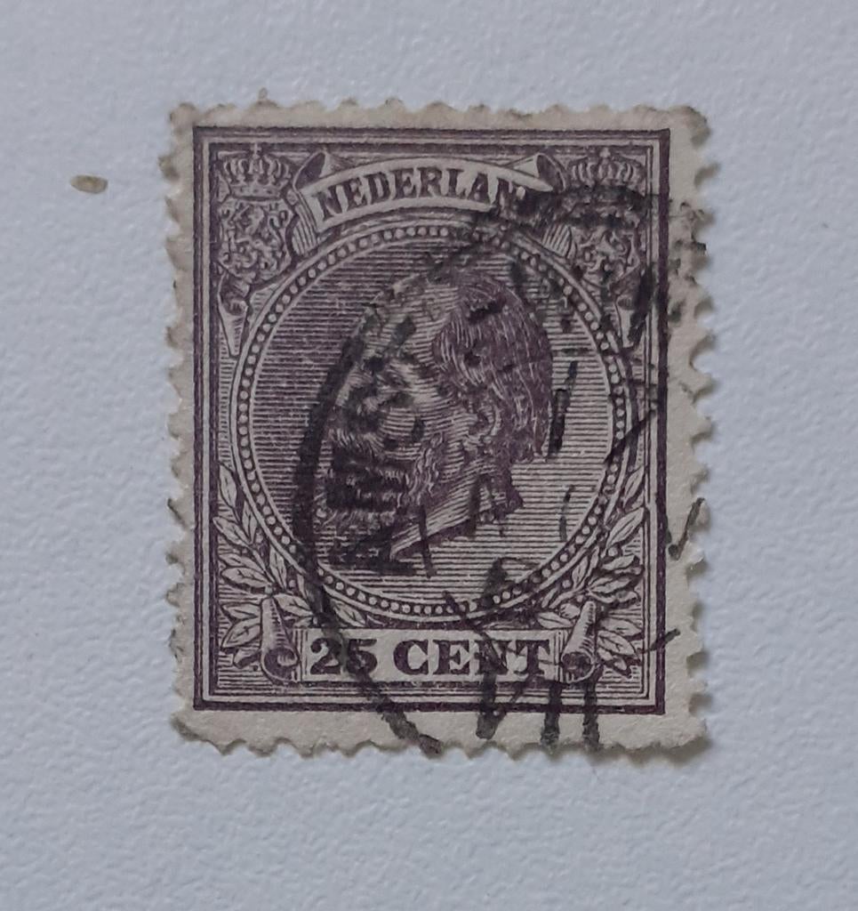 Postzegel Nederland Koning Willem III 1867-1888, 25 Cent, Postzegels en Munten, Postzegels | Nederland, Ophalen of Verzenden, T/m 1940