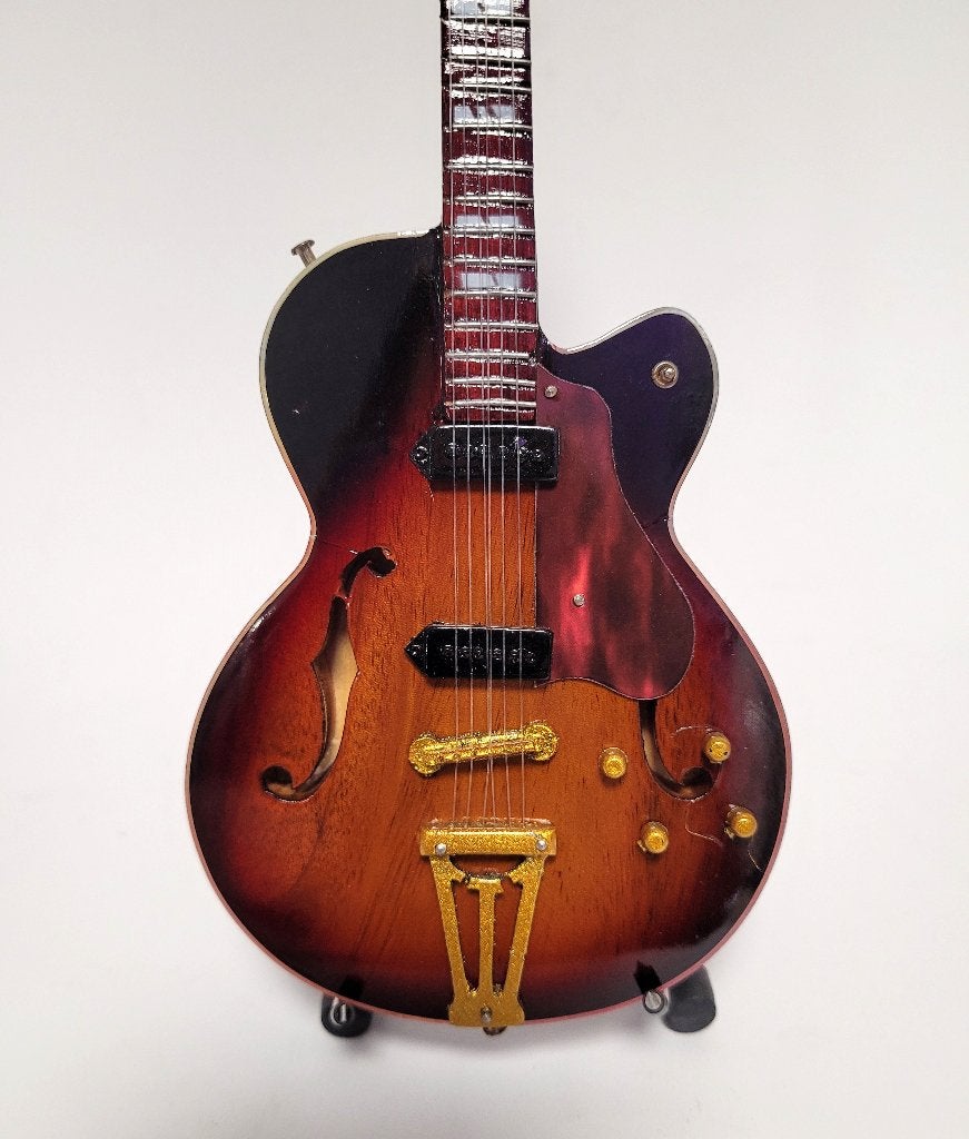 Elvis Presley bruin miniatuur gitaar 25cm mini guitar deco, Info@deconoord.nl, Deco Noord, Nieuw, Ophalen of Verzenden