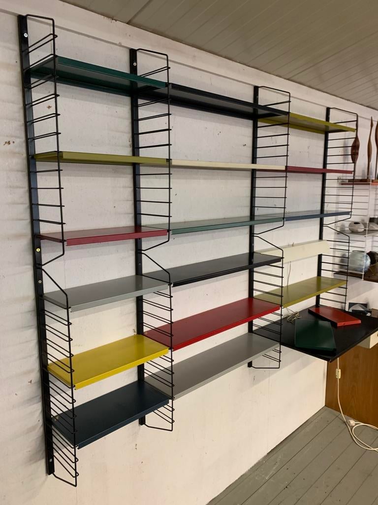 Wandmeubel wandsysteem van Drentea room steel jaren 1960's., Huis en Inrichting, Kasten | Wandmeubels, Zo goed als nieuw, Ophalen of Verzenden