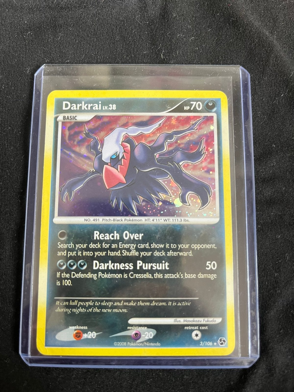 Darkrai LV.38 Pokémon Kaart, Ophalen of Verzenden, Gebruikt, Losse kaart