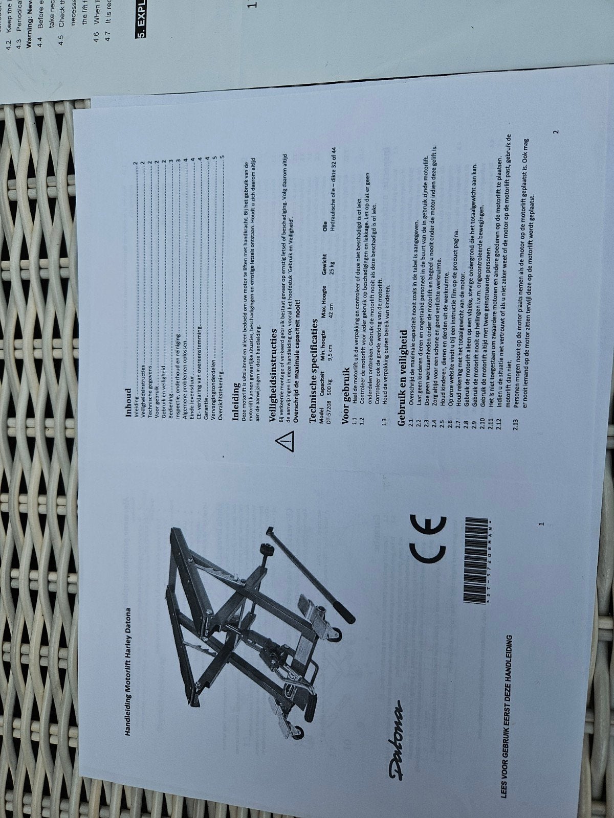 Motorfiets brug / krik voor onderhoud, Ophalen, Gebruikt, Mechanisch, Garagekrik