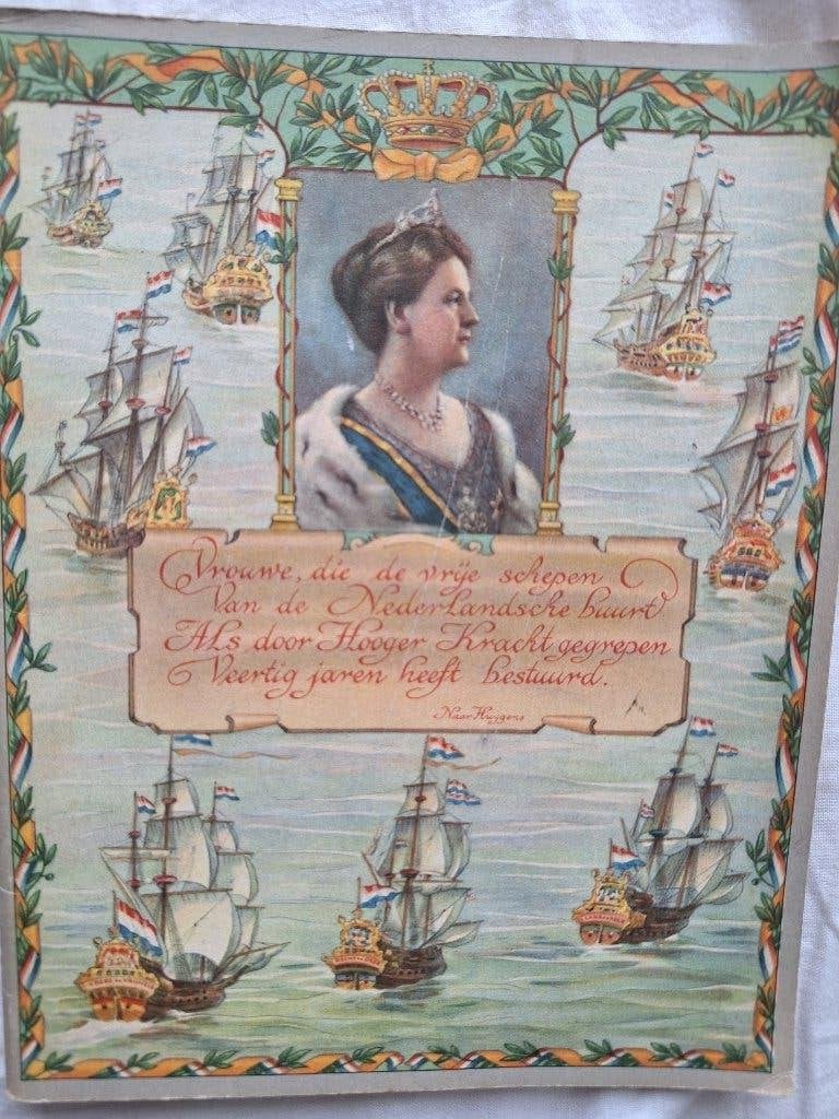 Schrift Koningin Wilhlmina 40 jaar 1898-1938, Verzamelen, Ophalen of Verzenden, Gebruikt, Nederland, Overige typen