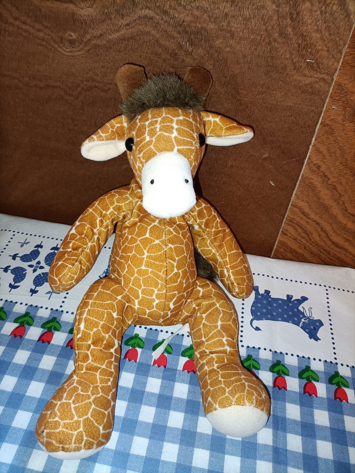 Giraffe knuffel Jurjen de Vries 30 cm groot, Ophalen of Verzenden, Zo goed als nieuw, Overige typen