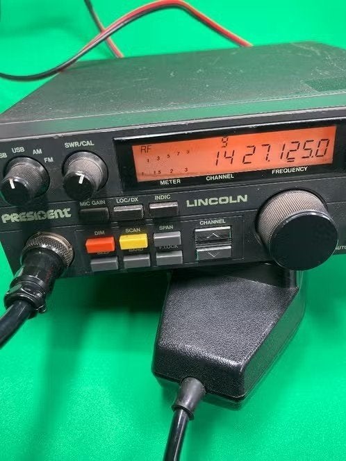 27 mc President Lincoln 1 met mrf455, Telecommunicatie, Ophalen of Verzenden, Zo goed als nieuw, Zender en Ontvanger