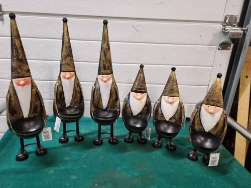kerstmannen metaal met waxinehouder, Diversen, Kerst, Ophalen of Verzenden, 'T Olde Gre-j, Info@toldegrej.nl, Endepoelstraat 20f Didam