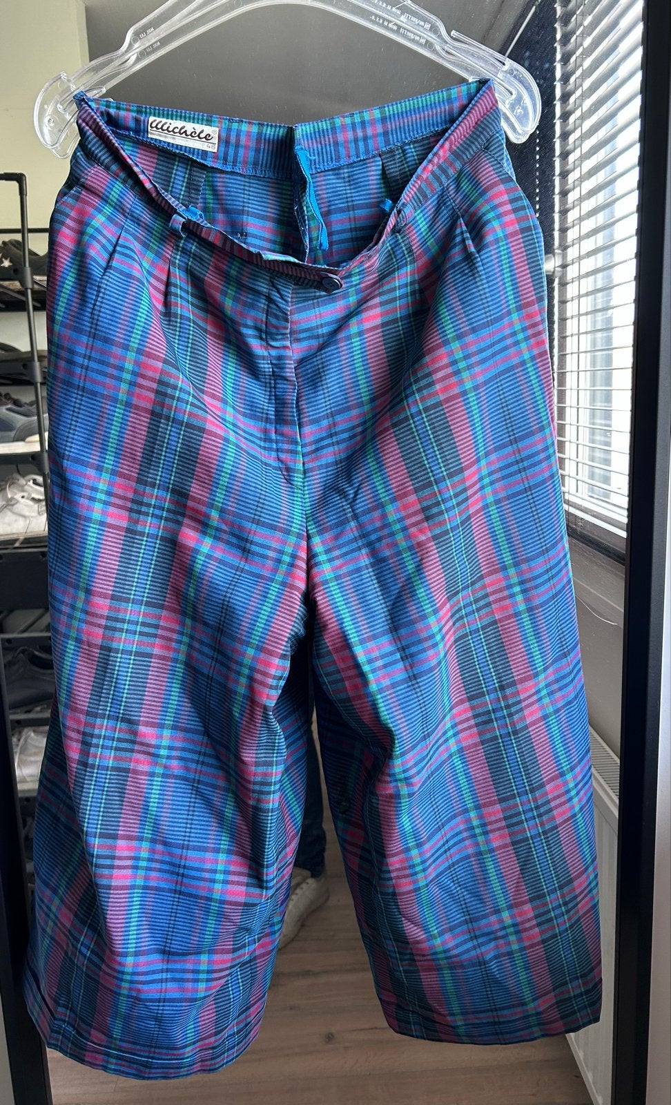 Carnaval / toneel -  Broek met Ruitpatroon - Maat M, Maat 38/40 (M), Meerkleurig, Ophalen of Verzenden, Zo goed als nieuw