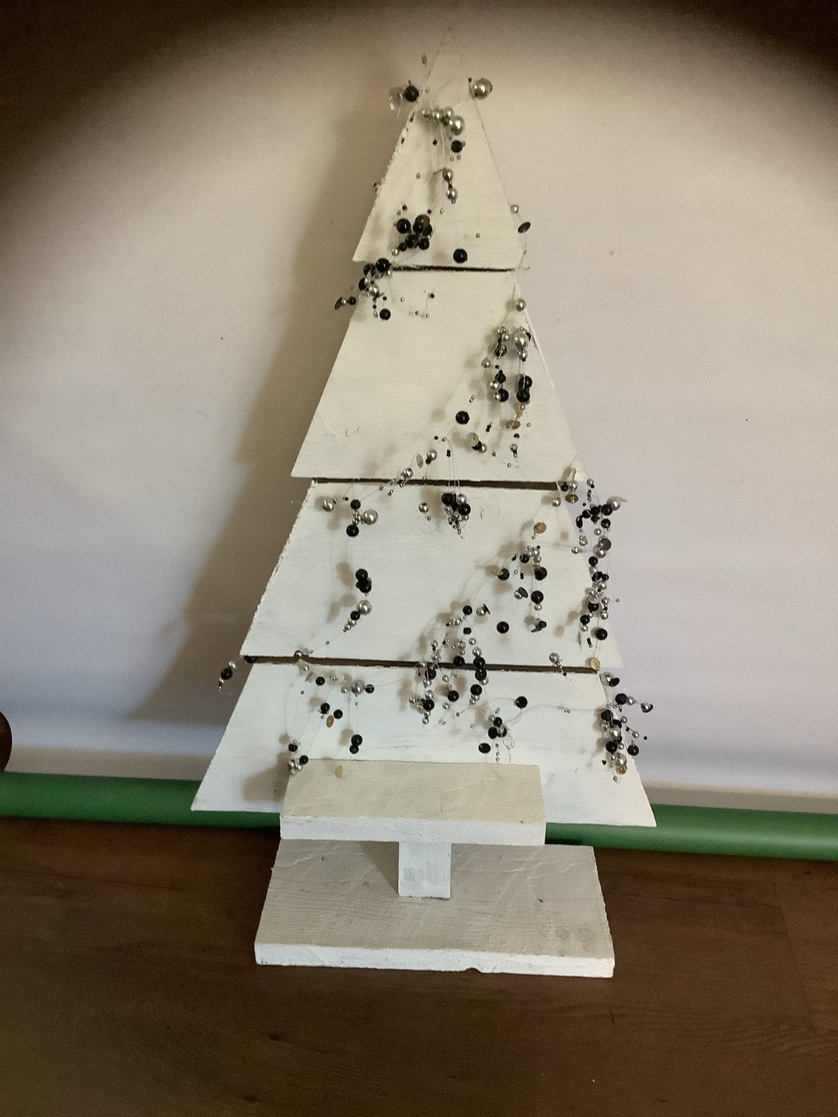 Handgemaakte, alternatieve kerstboom  witgeschilderd hout, Diversen, Ophalen of Verzenden