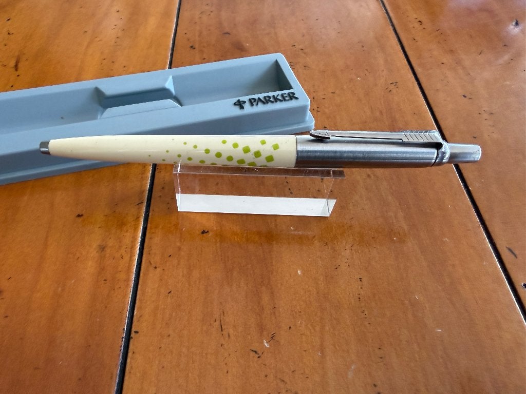 Parker Jotter Balpen - beige met stip, Met doosje, Ophalen of Verzenden, Zo goed als nieuw, Parker