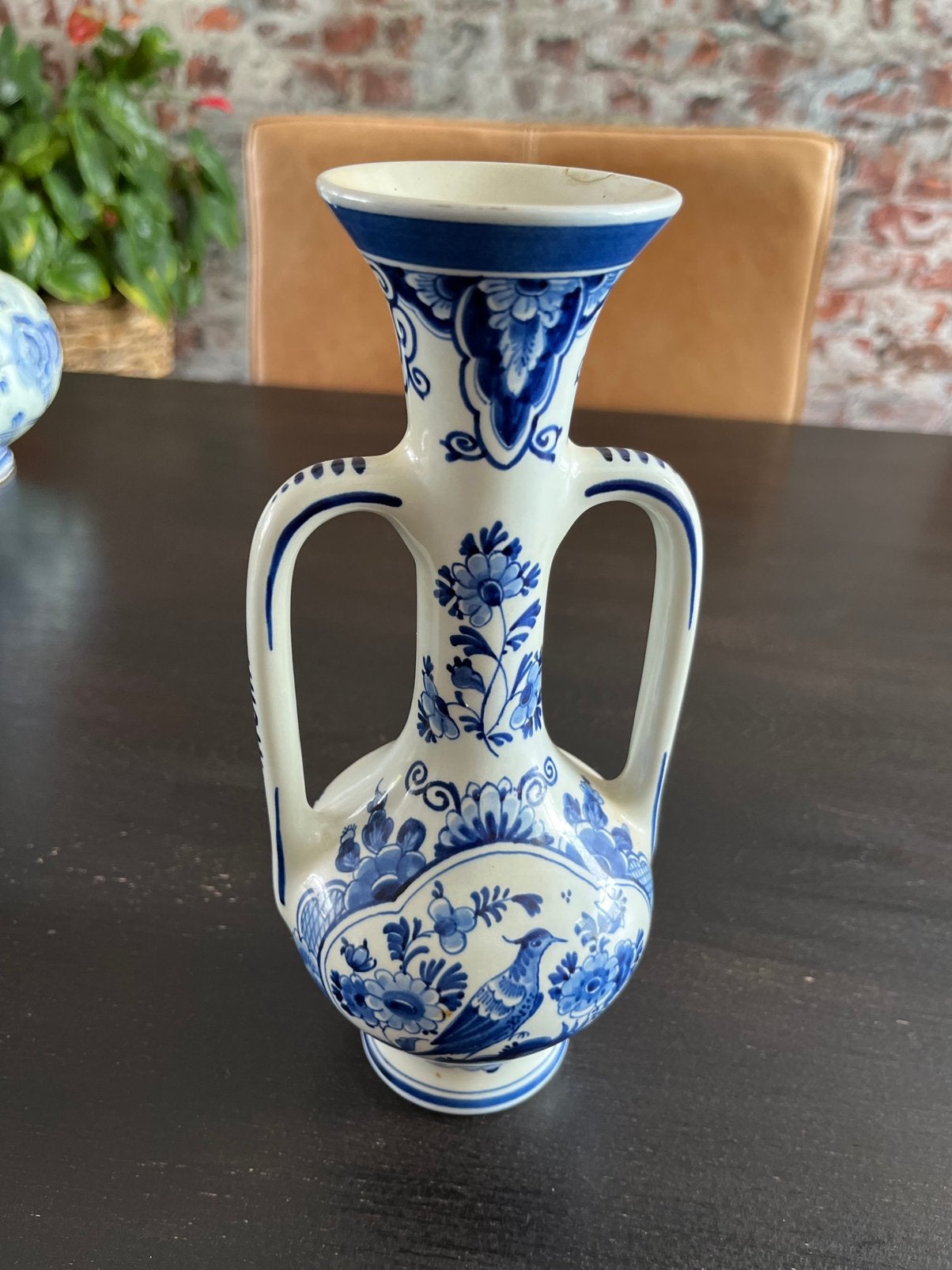 Delftsblauw porceleyne fles vaasje 22cm hoog, Antiek en Kunst, Antiek | Vazen, Ophalen