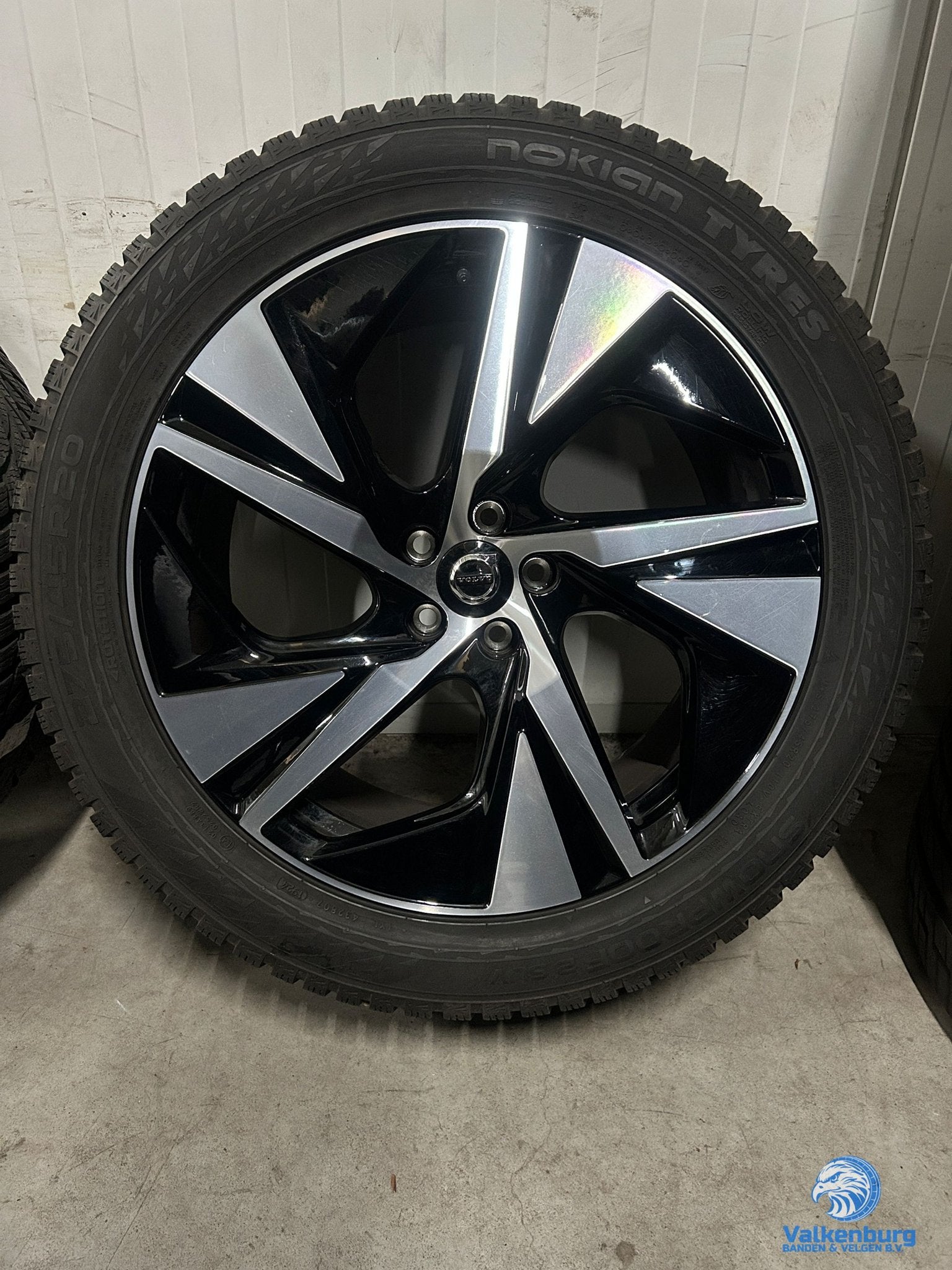8mm! Originele Volvo XC90 5-Spoke Black Diamond Cut 20 inch, Auto-onderdelen, Gebruikt, -, 275 mm, -