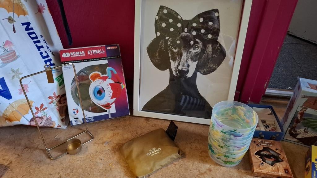 Gratis spullen (spelletjes, lijst, decoratie), Ophalen