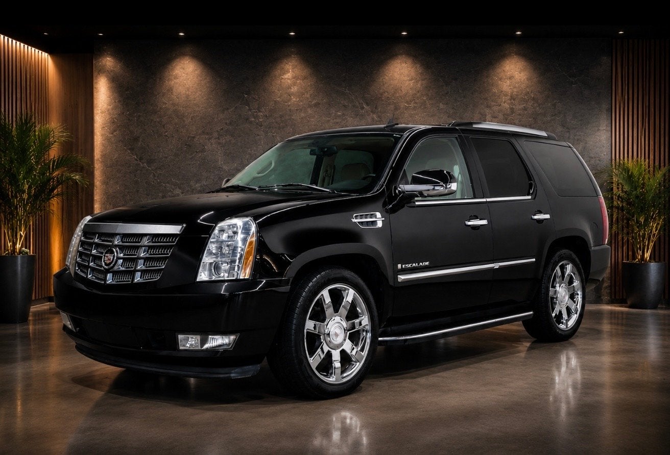 Cadillac 2007 BTW Auto Zwart fiscale waarde €12000,-, Auto's, Cadillac, 450 kg, 6199 cc, 7 stoelen, Zwart
