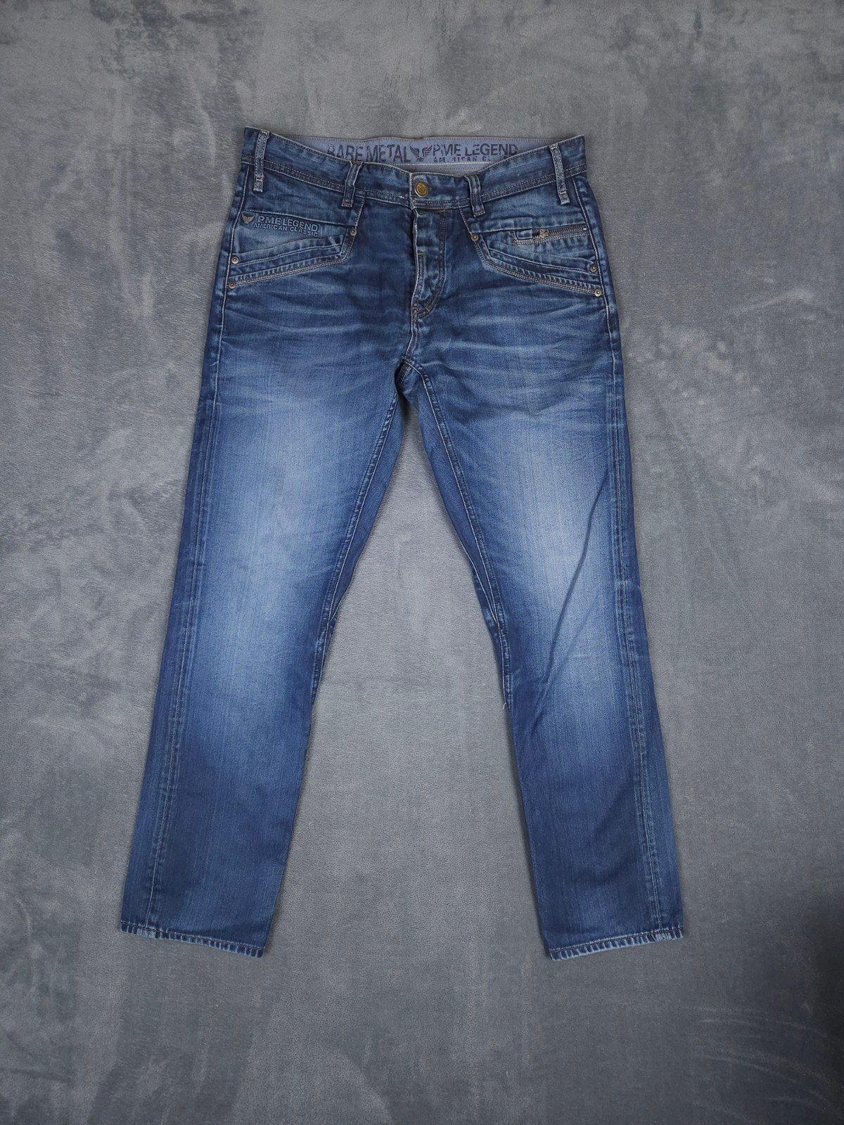 Pme Legend Broek Bare Metal W34 L32 Straight Fit Blauw Pall, Blauw, ., Ophalen of Verzenden, Zo goed als nieuw
