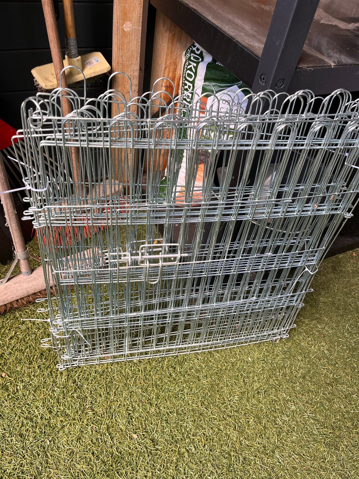 Metalen Tuinhek - konijnenren - dierenren, Ophalen, Gebruikt, IJzer, Tuinhek