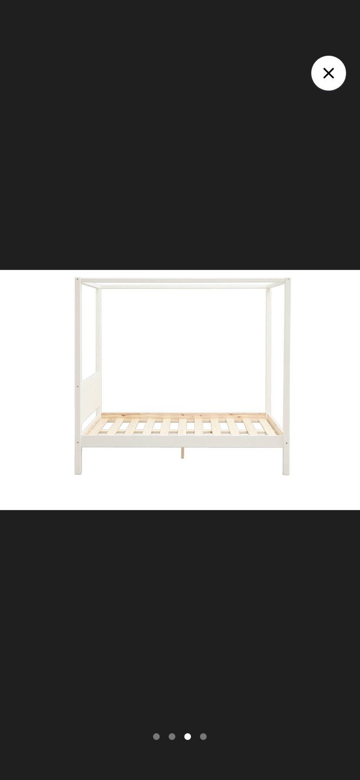 Hemelbed  wit julia Nous living 90x200, Kinderen en Baby's, Kinderkamer | Bedden, Ophalen, Gebruikt, Minder dan 140 cm, 85 tot 100 cm