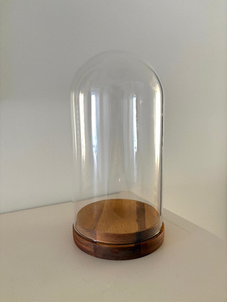 Stolp invallend onderstel van hout, Glas, Ophalen, Zo goed als nieuw, 10 cm