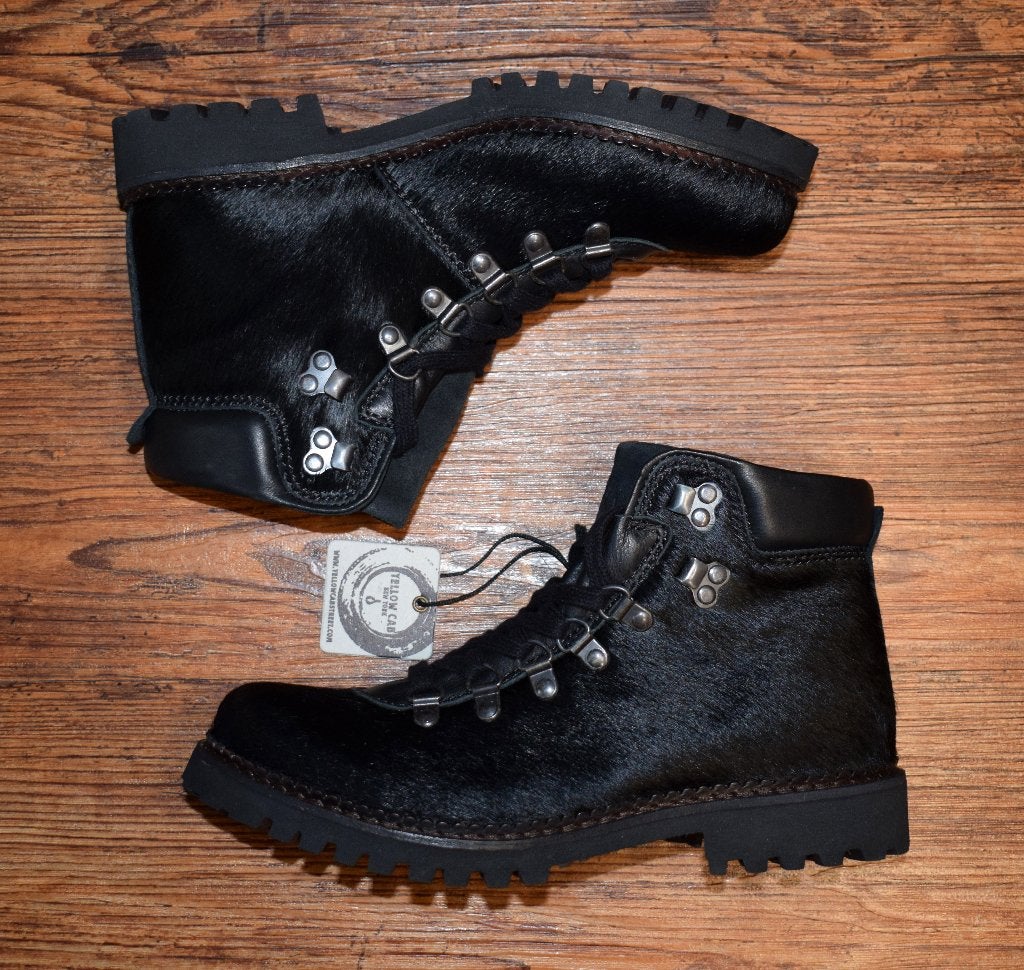 YELLOW CAB - leren/ koehuid boots Earth black - maat 36, Zwart, Overige typen, Nieuw, Ophalen of Verzenden