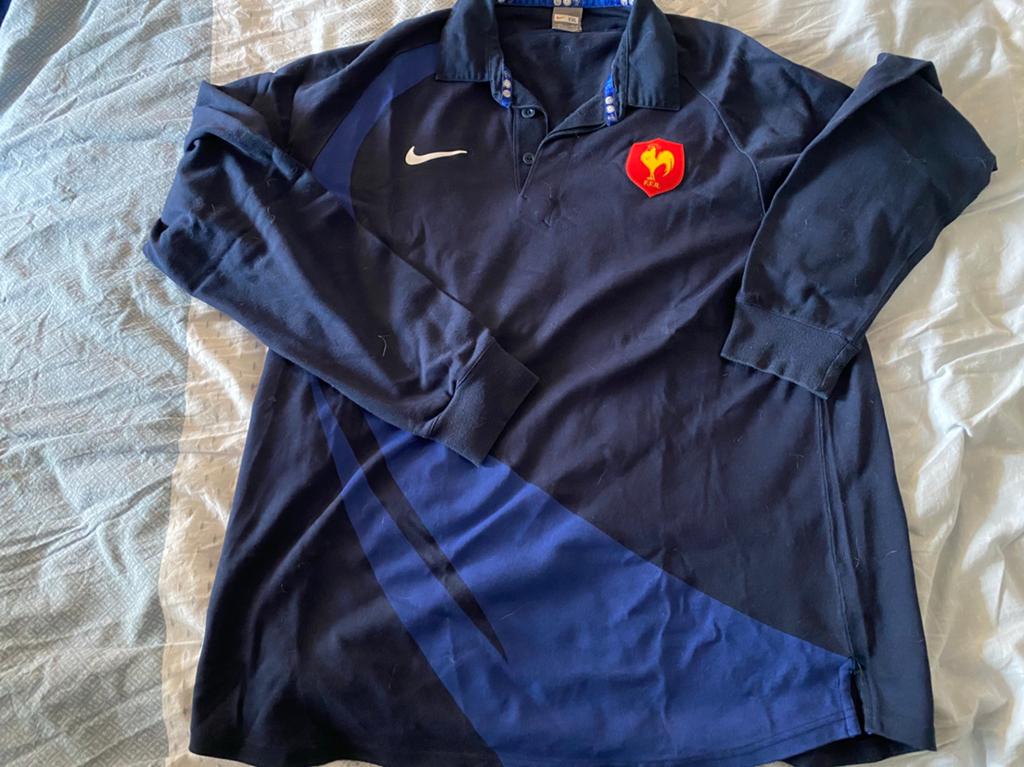 Frankrijk rugby lange mouwen shirt (XL), Verzenden, Zo goed als nieuw, Kleding
