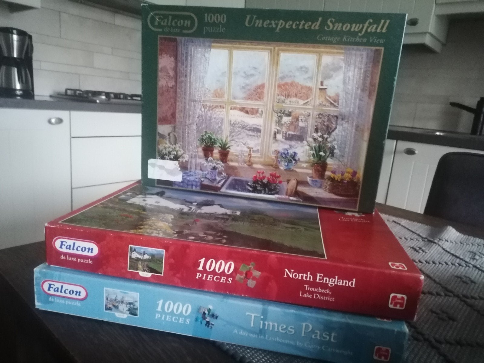 3 falcon puzzels, Ophalen, 500 t/m 1500 stukjes, Zo goed als nieuw