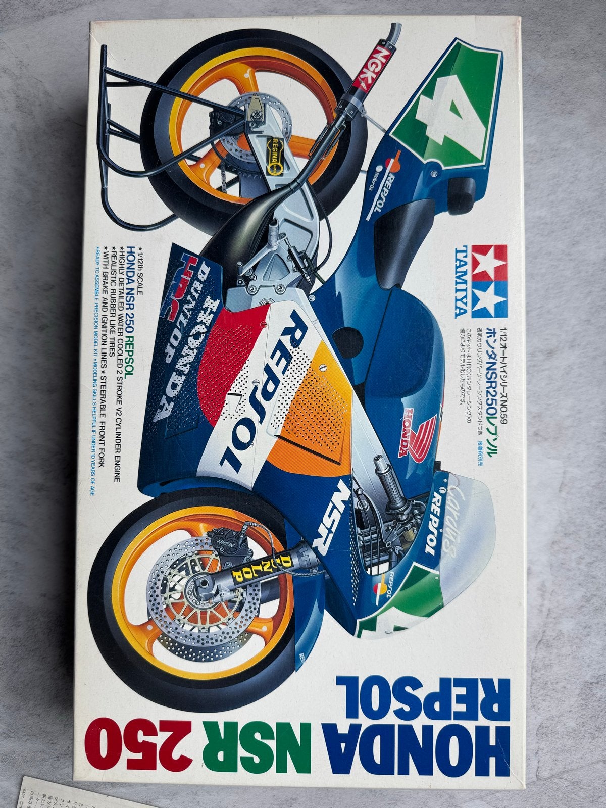 Tamiya Honda NSR 250 Repsol modelbouw motorfiets, 1:32 tot 1:50, Overige typen, Ophalen of Verzenden, Zo goed als nieuw