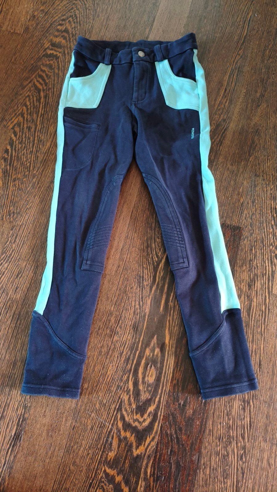 paardrijbroek Fouganza, Dieren en Toebehoren, Paardrijkleding, Blauw, Kinderen, Zo goed als nieuw, Verstelbaar