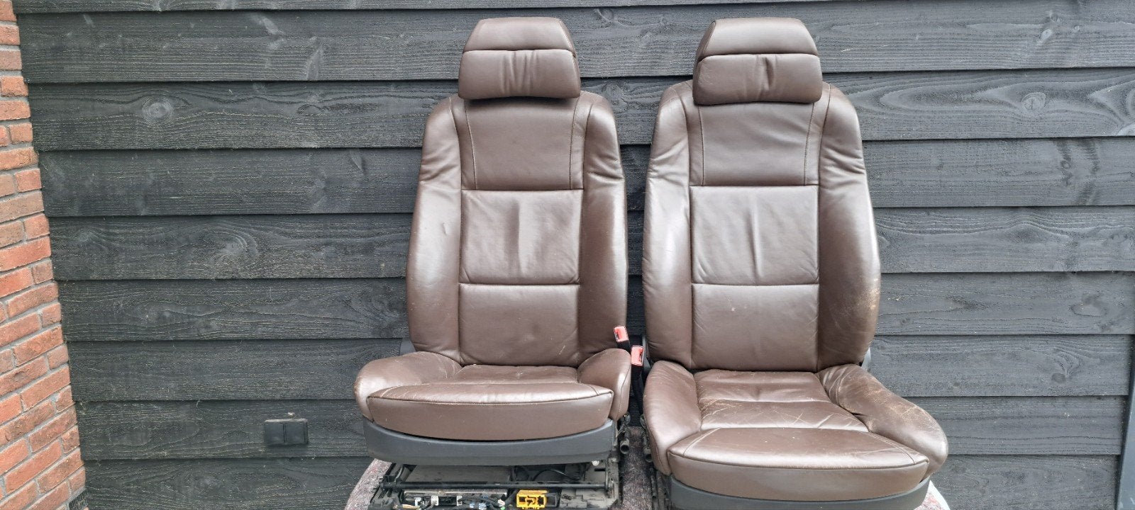 BMW E61 Bruin Leder Interieur - Voorstoelen & Achterbank, Auto-onderdelen, Ophalen, Gebruikt, BMW