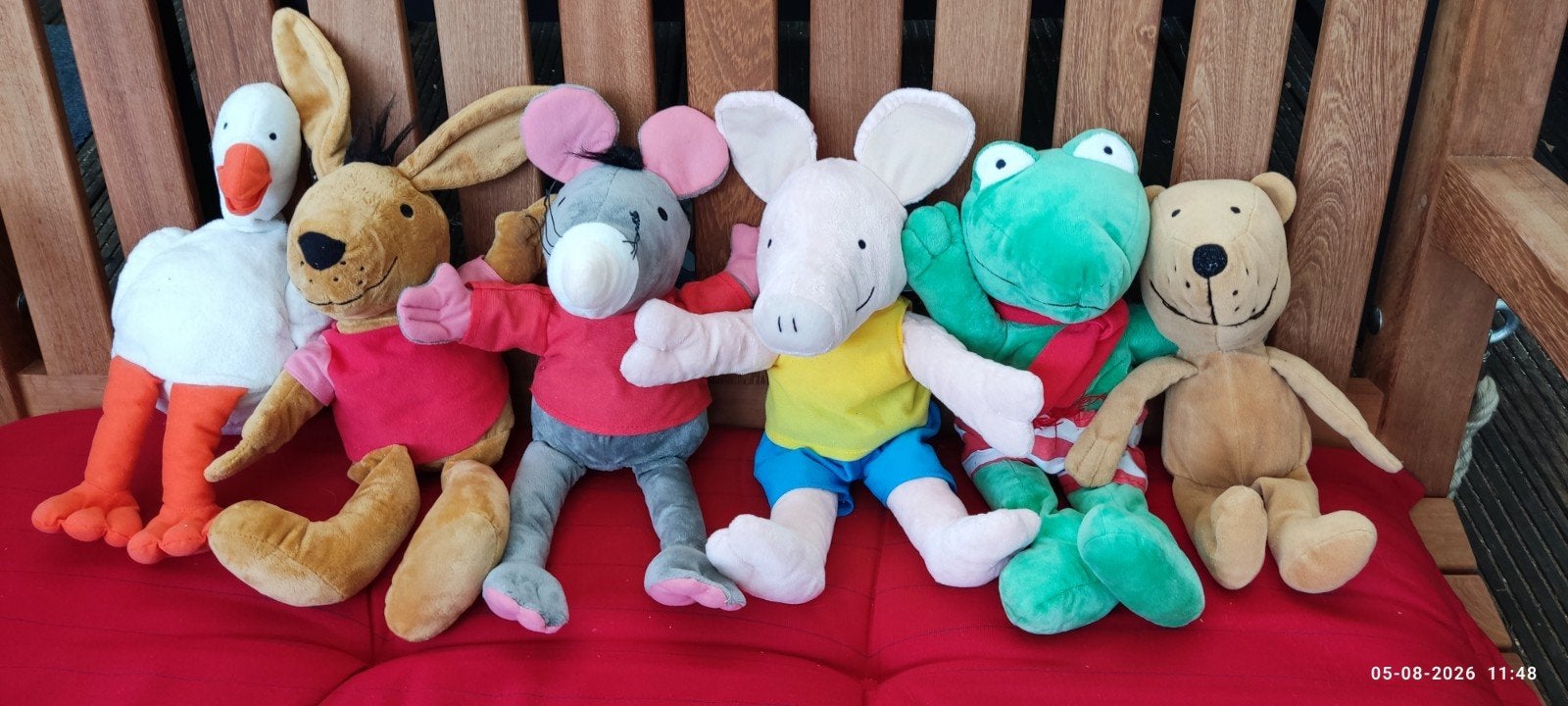 Collectie handpoppen : "Kikker en zijn vriendjes"., Overige merken, Overige karakters, Overige typen, Ophalen of Verzenden