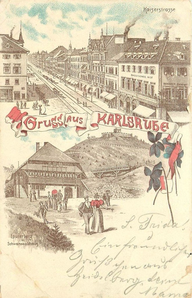 379-151-025 Karlsruhe Litho, Verzenden, Voor 1920, Duitsland