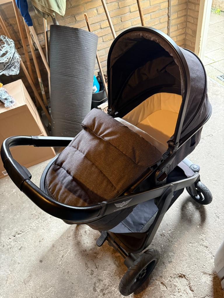 Sleeworld supreme kinderwagen, Gebruikt, Verstelbare duwstang, Combiwagen, Ophalen