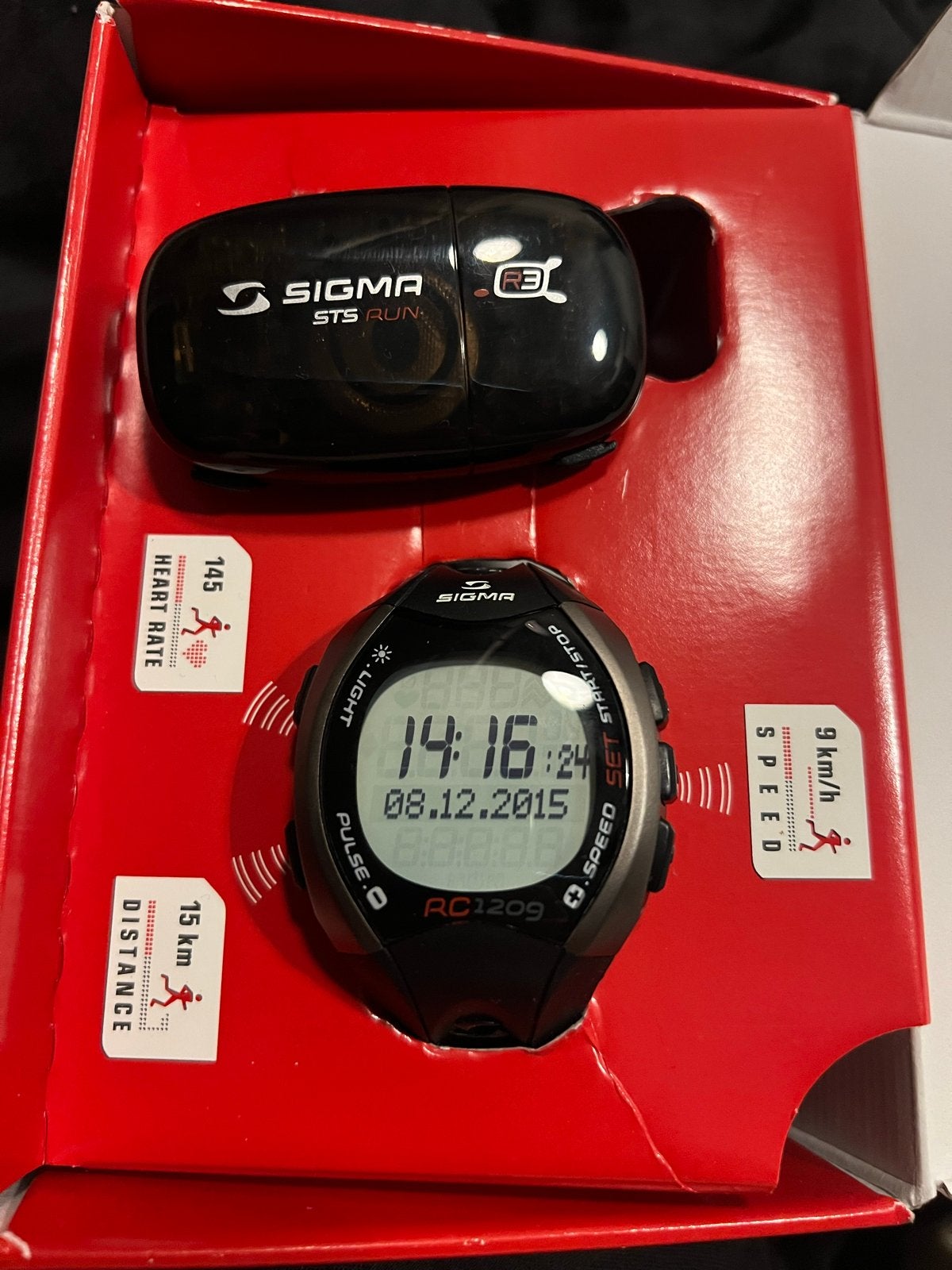 Sigma RC 1209 Running Computer met hartslagmeter nieuw €120, Sport en Fitness, Overige merken, Ophalen of Verzenden, Zo goed als nieuw