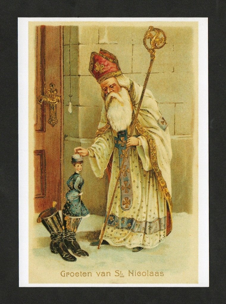 Sinterklaas Groeten van St. Nicolaas., Ophalen of Verzenden, 1980 tot heden, Ongelopen, Kinderen