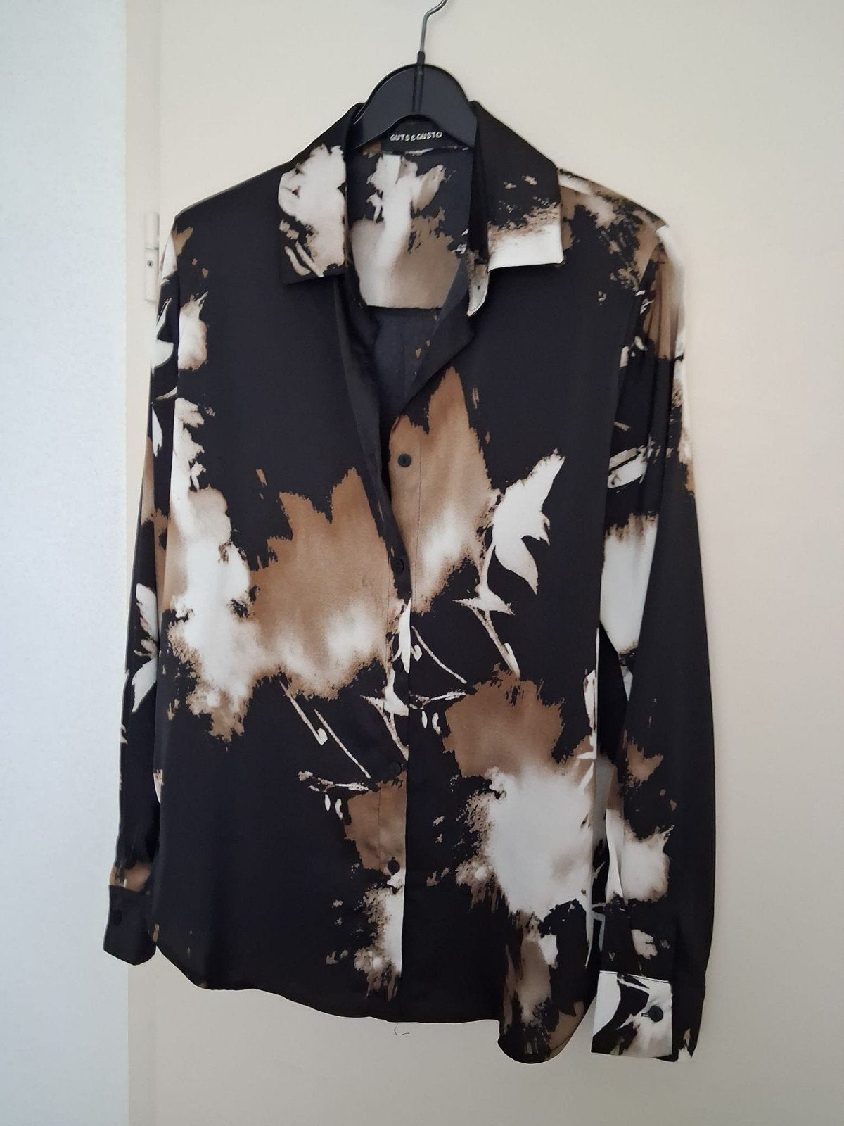 Guts & Gusto Blouse Zwart/Bruin/Wit Maat XL, Guts & Gusto, Meerkleurig, Maat 46/48 (XL) of groter, Ophalen of Verzenden