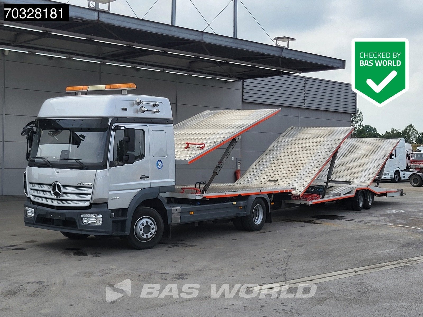 Mercedes Atego 1230 4X2 Kuvvetli car transporter 6 spots Hyd, Auto's, Automaat, Euro 6, Bedrijf, Diesel