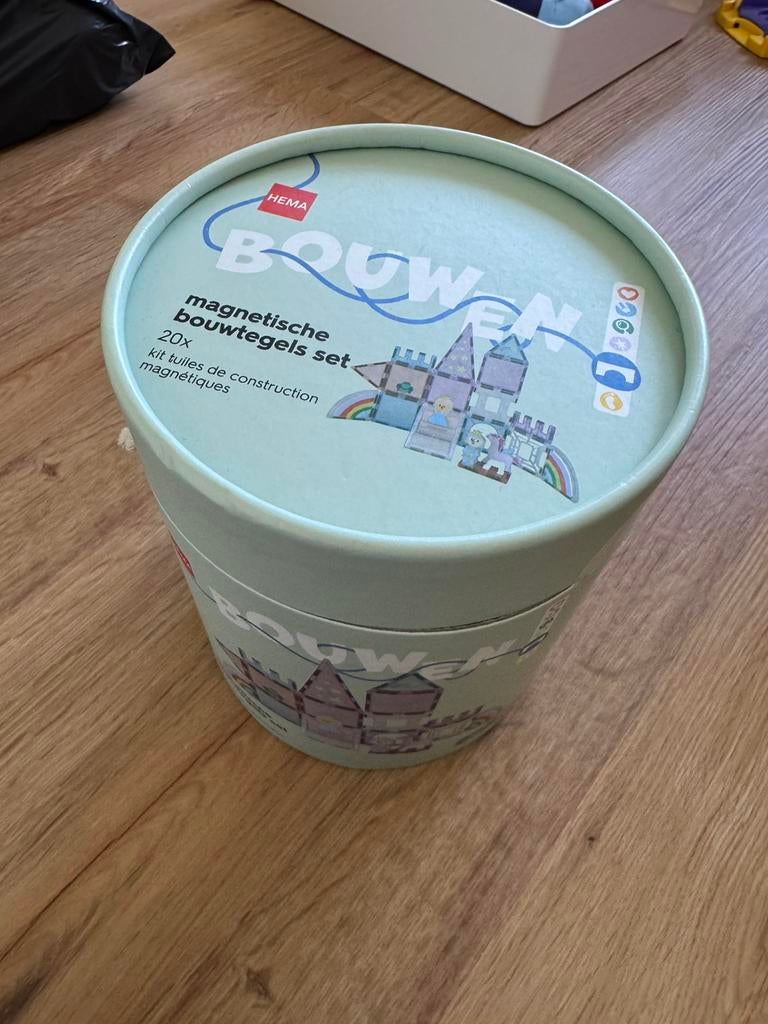 HEMA Bouwen Magnetische Bouwtegels Set, Verzamelen, Blikken, Ophalen of Verzenden, Zo goed als nieuw, Overige