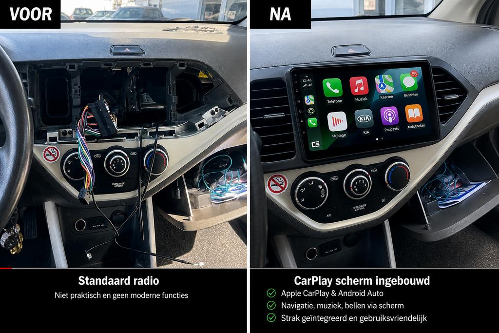 Apple CarPlay Kia Picanto | Scherm inbouw + garantie, Auto diversen, Autoradio's, Ophalen, Nieuw