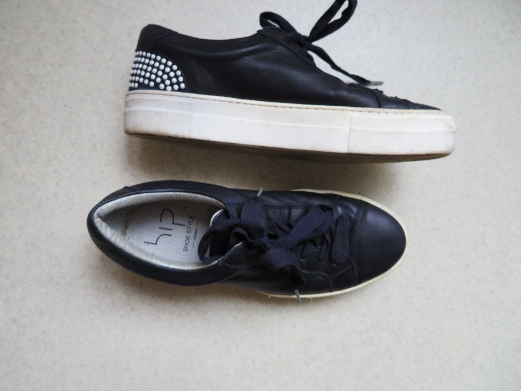 HIP schoenen sneakers blauw leer maat 41, Blauw, Ophalen of Verzenden, HIP, Sneakers of Gympen