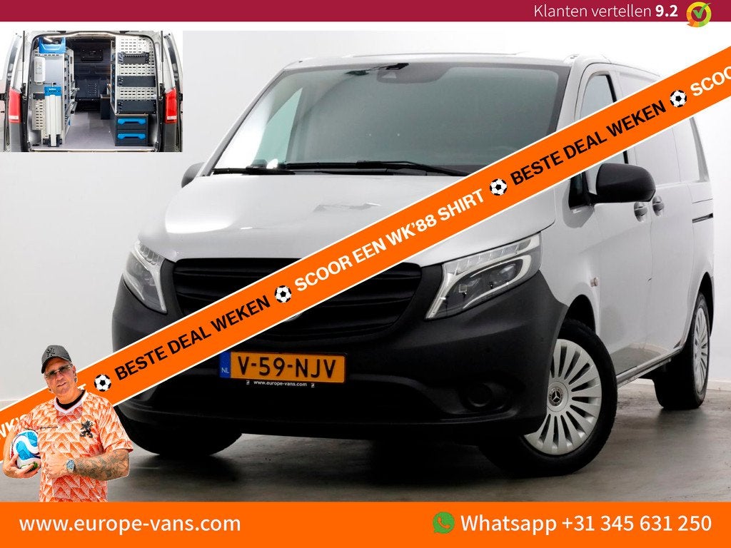 Mercedes-Benz Vito CDI 136pk Compact 9G Automaat 2x Schuifde, Auto's, Gebruikt, Euro 6, 4 cilinders, 2000 kg