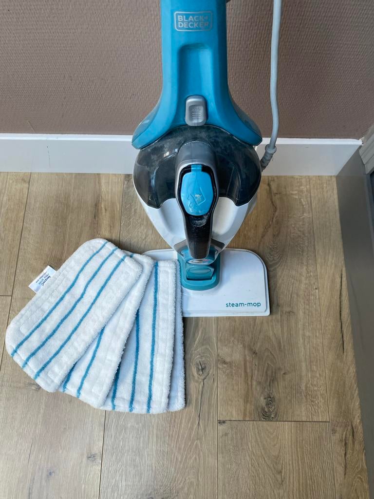 Black+Decker Steam-mop met 4 dweildoeken, Ophalen, Mop of Dweil