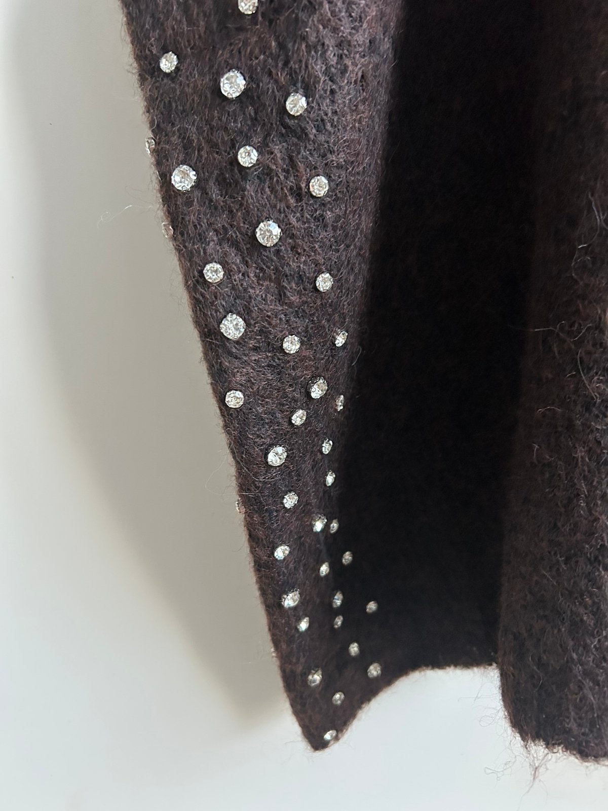 GOLD AND SILVER mouwloze oversized trui bruin met strass TU, Parijs, Nieuw, Ophalen of Verzenden, Gold and Silver