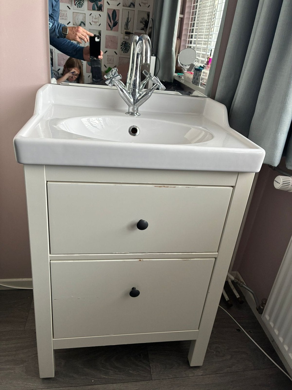 Ikea hemnes wastafel met/zonder kraan, Ophalen, Gebruikt, 50 tot 100 cm, Minder dan 100 cm
