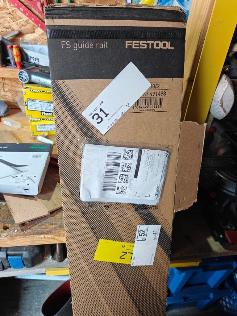 Festool geleiderrail 1400 & tas & splinterstrip, Ophalen, Overige soorten, Nieuw, Festool