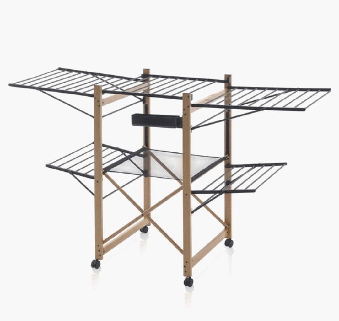 Meisterhome drookrek met wieltjes - 30 meter lijn, Ophalen of Verzenden, Nieuw, Wasrek