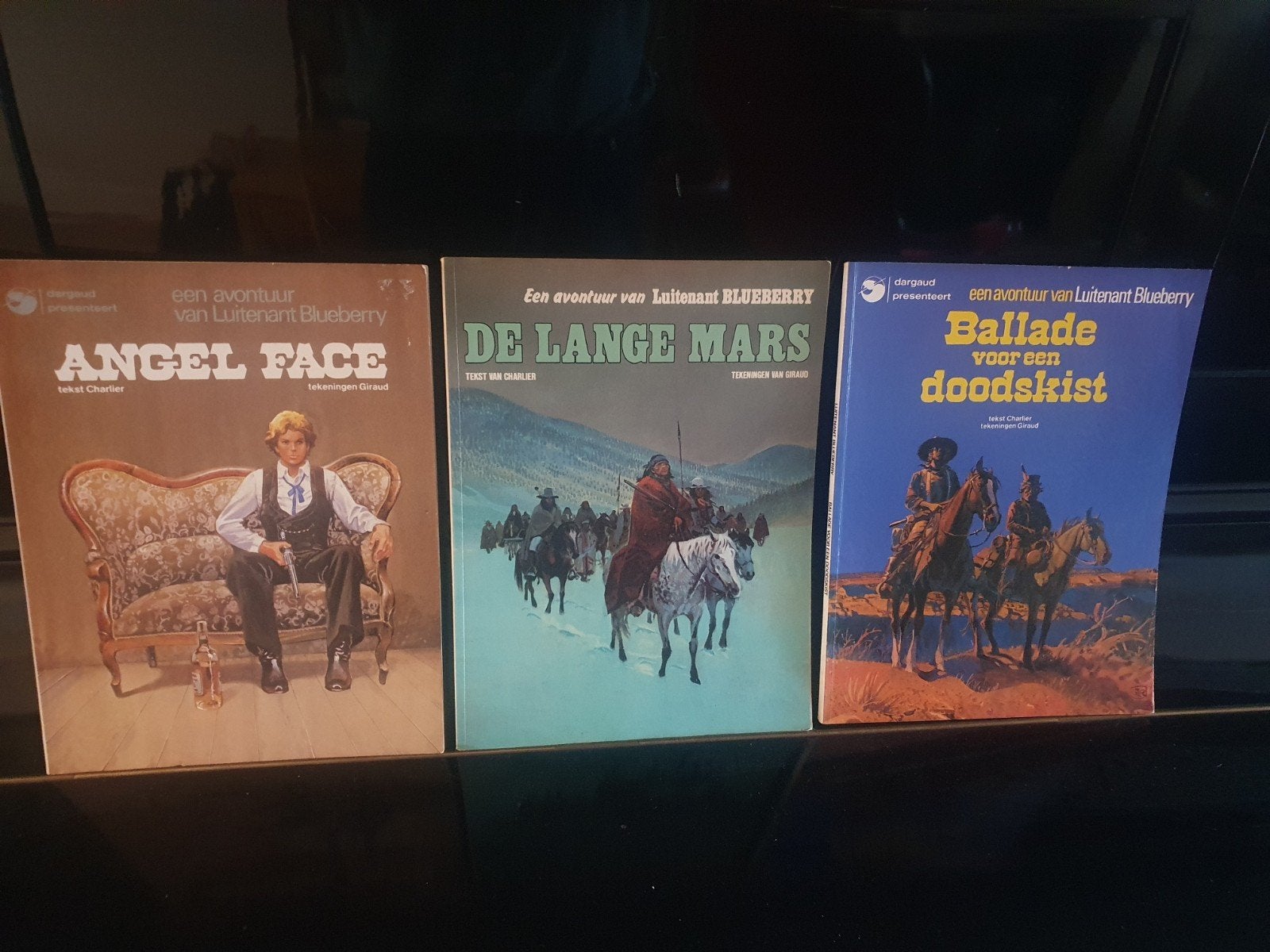 3 x Blueberry Ballade doodskist, de  Lange Mars, Angel Face, Charlier & Giraud, Meerdere stripboeken, Ophalen, Gelezen
