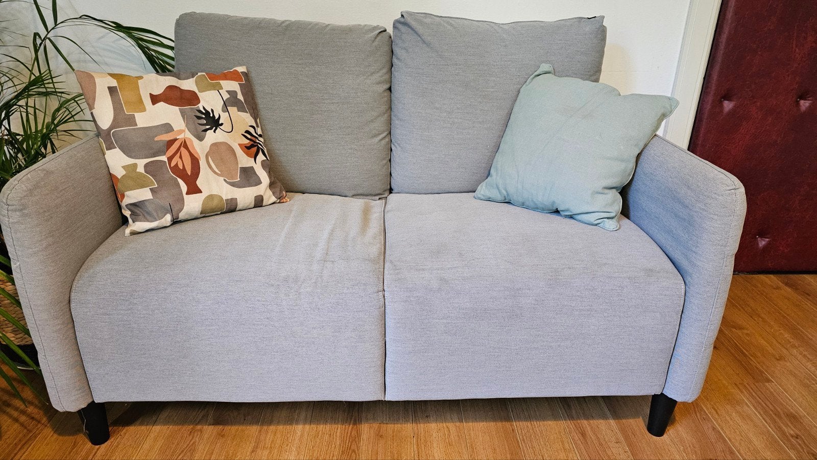 Ikea Angersby tweezitsbank - Grijs stof, 150 tot 200 cm, Tweepersoons, 75 tot 100 cm, Ophalen of Verzenden