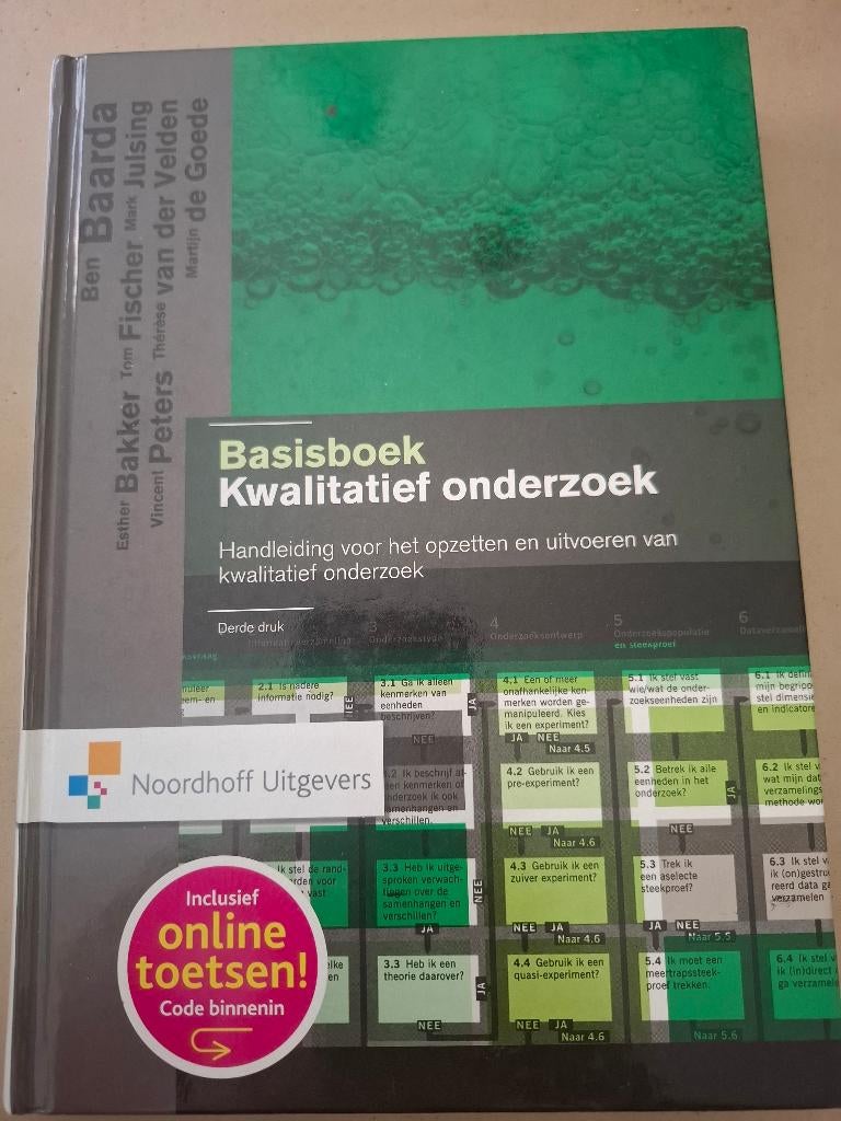Basisboek kwalitatief onderzoek, Boeken, Gelezen, B. Baarda, Beta, HBO
