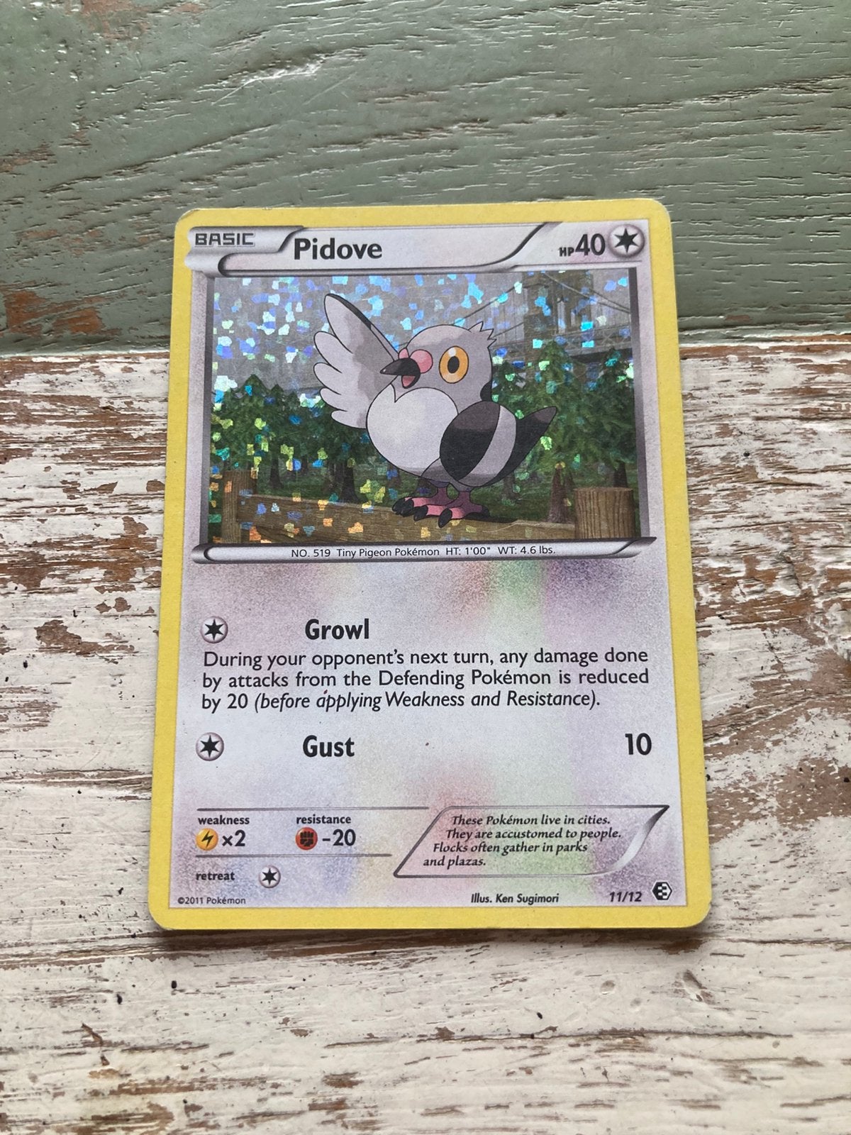 Pokemon kaart Pidove Holo, Ophalen of Verzenden, Zo goed als nieuw