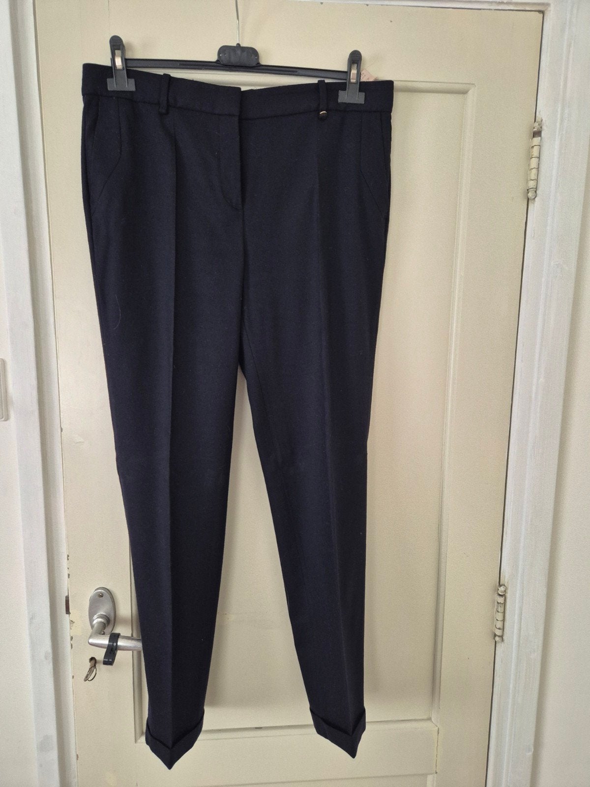 Donkerblauwe pantalon van Massimo Duti maat, Massimo Dutti, Blauw, Maat 42/44 (L), Ophalen of Verzenden