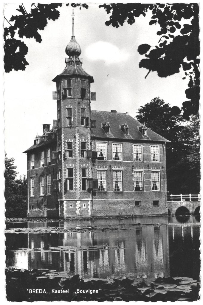 940764	Breda	N Br 1963	Kasteel	Bouvigne	postzegel afgeweekt, Ophalen of Verzenden, 1960 tot 1980, Gelopen, Noord-Brabant